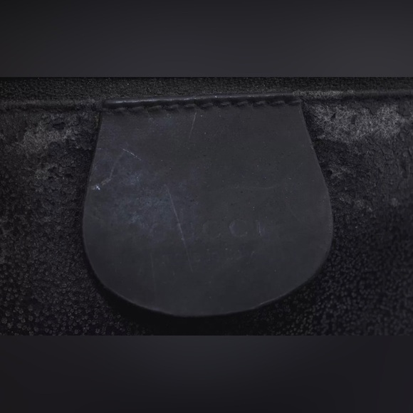 Authentic GUCCI Vintage Bamboo Shoulder Bag Purse Leather Black - Picture 11 of 15